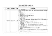 网上竞价设备采购清单