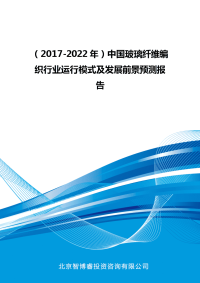 (2017-2022年)中国玻璃纤维编织行业运行模式及发展前景预测报告(目录)