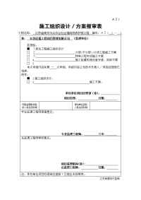 土方开挖施工方案报审表