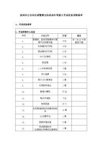 滨州公安局交通警察支队机动车驾驶人考试设备采购清单