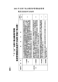 2015年全国干线公路养护管理检查管理规范化检查评分标准