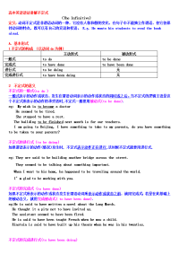 高中英语语法讲解不定式