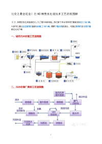 四十种污水处理工艺流程图