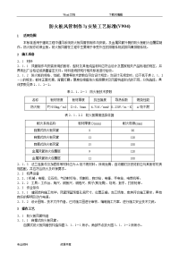 防火板风管制作和安装施工工艺设计标准