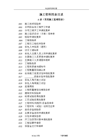 市政工程标准资料表格