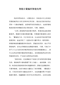 智能计量编织智能电网