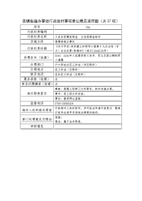 莲塘街道办事处行政给付事项登记表和流程图（共27项）