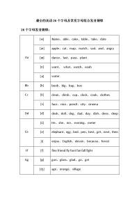 最全实用的英语音标常见字母组合发音规律寄音标知识