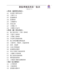 《建设监理规范方案用表》新规范方案表格版