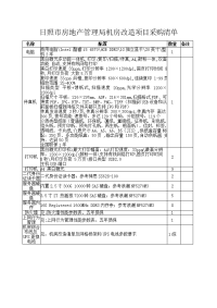 日照市房地产管理局机房改造项目采购清单