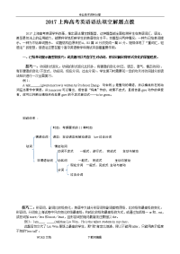 2017年上海高考英语语法填空解题点拨