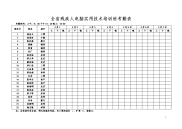 全省残疾人电脑实用技术培训班考勤表