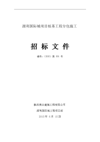 源利国际城桩基工程分包施工招标文件.doc(正式版)