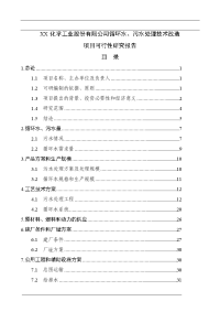 某化学工业股份有限公司循环水、污水处理技术改造项目可行性研究报告