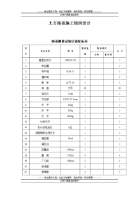 土方路基施工组织设计