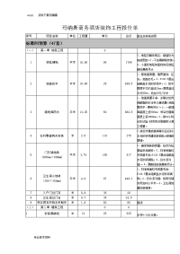 快捷酒店装饰工程报价单