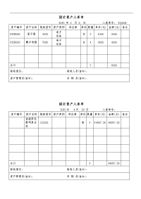 固定资产入库单(最佳模板-两联)