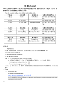 高中英语语法总结-非谓语动词