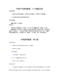 中班游戏教案资料