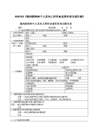 a06165境内机构和个人发包工程作业或劳务项目报告表