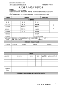 武汉德发公司应聘登记表