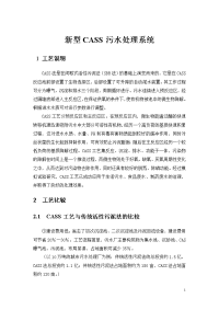 cass污水处理工艺流程说明