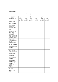 《利润预算表》word版