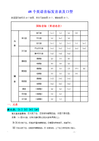 48个英语音标发音表及口型