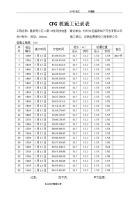 cfg桩基施工记录