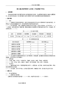 防火板风管制作和安装施工工艺设计标准