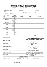 酒类消费税纳税申报表