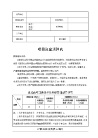 国家社科基金资金预算表模板