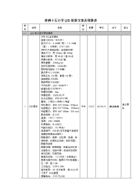 香洲十五小学led彩屏方案及预算表