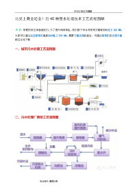 四十种污水处理工艺设计流程图