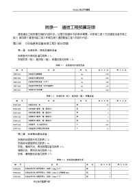 通信工程预算定额