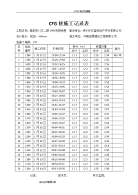 cfg桩基施工记录文本