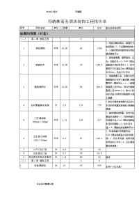 快捷酒店装饰工程报价单