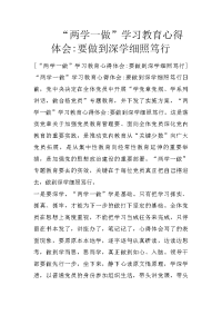 “两学一做”学习教育心得体会-要做到深学细照笃行