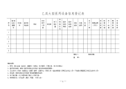 乙类大型医用设备信息登记表