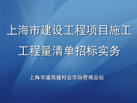 上海市建设工程项目施工工程量清单计价规范