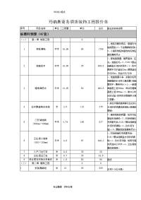 快捷酒店装饰工程报价单