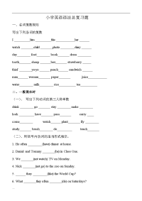 小学生英语语法总复习题