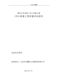 29#楼cfg桩基工程质量评估报告书_