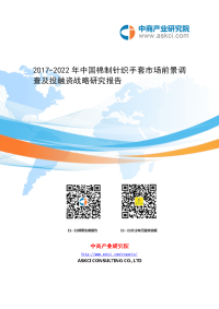 2017-2022年中国棉制针织手套市场前景调查及投融资战略研.doc