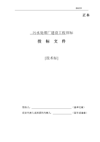 xxx新兴污水处理厂施工设备安装技术标