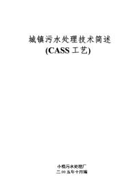 城镇污水处理技术简述(CASS工艺).doc