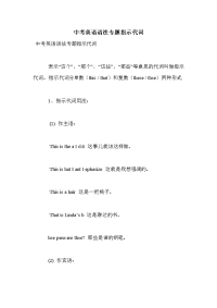 中考英语语法专题指示代词.doc