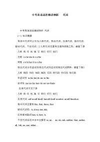 中考英语语法精讲例析 代词.doc