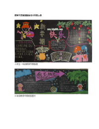 人教部编教材一年下册：小学教师节黑板报版面设计样图14张