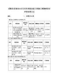 武隆县省道S421白石至车坝段改建工程施工图勘察设计评标.doc